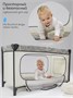 Манеж-кровать Amarobaby SMART, прямоугольный, бежевый/зеленый AMARO-26SM/0313