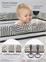 Манеж-кровать Amarobaby SMART, прямоугольный, бежевый/зеленый AMARO-26SM/0313