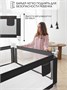 Барьер защитный для кровати Amarobaby Linear, черный AB-LIN-BSR-BL-200