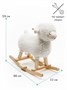 Овечка качалка AMAROBABY (Dolly), белый, 65х34х60 см. AMARO-28AD-Be