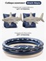 Бассейн надувной Amarobaby Shark Abyss, диаметр 114см, синий/бежевый AB26-17SA/2003
