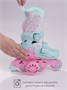 Ролики Amarobaby Glide раздвижные со светящимися колесами и защитой, розовый/бирюзовый, размер 25-28 AB23-35TN/0618-25