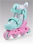 Ролики Amarobaby Glide раздвижные со светящимися колесами и защитой, розовый/бирюзовый, размер 25-28 AB23-35TN/0618-25