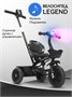 Велосипед детский трехколесный с ручкой Amarobaby Legend, черный AB22-36LG/09
