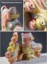 Ролики Amarobaby Magic многофункциональные 3 в 1 со светящимися колесами, желтый/коралловый АВ25-35MC/0424-27