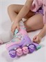 Ролики Amarobaby Magic многофункциональные 3 в 1 со светящимися колесами, желтый/коралловый АВ25-35MC/0424-27