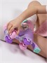 Ролики Amarobaby Magic многофункциональные 3 в 1 со светящимися колесами, желтый/коралловый АВ25-35MC/0424-27