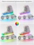 Ролики Amarobaby Wish с подсветкой, розовый/зеленый AB25-35WH/0613-29