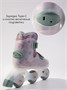 Ролики Amarobaby Wish с подсветкой, розовый/зеленый AB25-35WH/0613-29