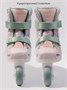 Ролики Amarobaby Wish с подсветкой, розовый/зеленый AB25-35WH/0613-29