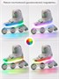 Ролики Amarobaby Wish с подсветкой, бежевый/зеленый AB25-35WH/0313-29