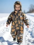 Комбинезон детский зимний Amarobaby Adventure, серый, медведи AB-OD25-6202AD/11-86