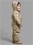 Комбинезон детский зимний Amarobaby Adventure, бежевый, цветы AB-OD25-6202AD/03-86