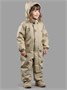 Комбинезон детский зимний Amarobaby Adventure, бежевый, цветы AB-OD25-6202AD/03-86