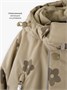 Комбинезон детский зимний Amarobaby Adventure, бежевый, цветы AB-OD25-6202AD/03-86