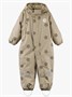 Комбинезон детский зимний Amarobaby Adventure, бежевый, цветы AB-OD25-6202AD/03-86