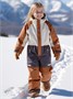 Комбинезон детский зимний Amarobaby Active, бежевый AB-OD25-6202ACT/03-104