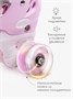 Ролики Amarobaby Glory раздвижные со светящимися колесами, бежевый/розовый AB24-35GL/0306-26