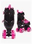 Ролики Amarobaby Glory раздвижные со светящимися колесами, черный/фуксия AB24-35GL/0925-26