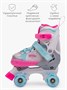 Ролики Amarobaby Wow раздвижные со светящимися колесами, розовые/голубые AB24-35WOW/1906-26