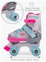 Ролики Amarobaby Wow раздвижные со светящимися колесами, розовые/голубые AB24-35WOW/1906-26
