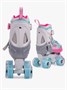 Ролики Amarobaby Wow раздвижные со светящимися колесами, розовые/голубые AB24-35WOW/1906-26