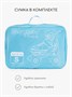 Ролики Amarobaby Glory раздвижные со светящимися колесами, бирюзовый/оранжевый AB24-35GL/1805-26
