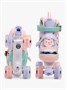 Ролики Amarobaby Glory раздвижные со светящимися колесами, бирюзовый/оранжевый AB24-35GL/1805-26