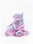 Ролики Amarobaby Glide раздвижные со светящимися колесами и защитой, фиолетовый/розовый AB23-35TN/2206-25