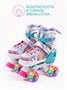 Ролики Amarobaby Disco раздвижные со светящимися колесами, розовые, размер 26-29 AMARO-35Di-Pi-26