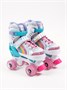 Ролики Amarobaby Disco раздвижные со светящимися колесами, розовые, размер 26-29 AMARO-35Di-Pi-26