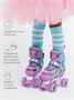 Ролики Amarobaby Disco раздвижные со светящимися колесами, фиолетовый AMARO-35Di-Pu-26