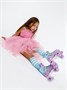 Ролики Amarobaby Disco раздвижные со светящимися колесами, фиолетовый AMARO-35Di-Pu-26
