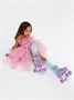 Ролики Amarobaby Disco раздвижные со светящимися колесами, фиолетовый AMARO-35Di-Pu-26