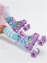 Ролики Amarobaby Disco раздвижные со светящимися колесами, фиолетовый AMARO-35Di-Pu-26