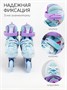 Ролики Amarobaby Rainbow раздвижные со светящимися колесами,мятный AMARO-35Rb-Mi-30