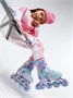 Ролики Amarobaby Rainbow раздвижные со светящимися колесами,мятный AMARO-35Rb-Mi-30