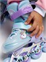 Ролики Amarobaby Rainbow раздвижные со светящимися колесами,мятный AMARO-35Rb-Mi-30