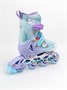 Ролики Amarobaby Rainbow раздвижные со светящимися колесами,мятный AMARO-35Rb-Mi-30