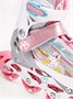 Ролики Amarobaby Unicorn раздвижные со светящимися колесами, розовые, размер 30-33 AMARO-35Uni-Pi-30