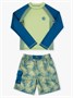 Костюм купальный для мальчика Amarobaby Surf (в наборе: шорты и лонгслив), оливковый/синий АВ-ODN26-41SF/4020-98