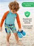 Костюм купальный для мальчика Amarobaby Surf (в наборе: шорты и лонгслив), бирюзовый/оранжевый АВ-ODN26-41SF/1805-98
