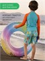 Костюм купальный для мальчика Amarobaby Surf (в наборе: шорты и лонгслив), бирюзовый/оранжевый АВ-ODN26-41SF/1805-98