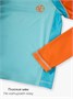 Костюм купальный для мальчика Amarobaby Surf (в наборе: шорты и лонгслив), бирюзовый/оранжевый АВ-ODN26-41SF/1805-98