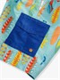 Костюм купальный для мальчика Amarobaby Surf (в наборе: шорты и лонгслив), бирюзовый/оранжевый АВ-ODN26-41SF/1805-98