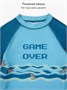 Костюм купальный солнцезащитный для мальчика Amarobaby Game Over (шорты, лонгслив), голубой АВ-OD26-41GO/19-98