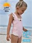 Купальник слитный для девочки Amarobaby Charm, сиреневый АВ-OD26-41CM/17-92