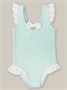 Купальник слитный для девочки Amarobaby Charm, бирюзовый АВ-OD26-41CM/18-92