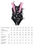 Купальник слитный для девочки Amarobaby Dragonfly, чёрный/розовый АВ-OD26-41DY/0906-92