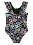 Купальник слитный для девочки Amarobaby Bohemia, чёрный АВ-OD26-41BA/09-92